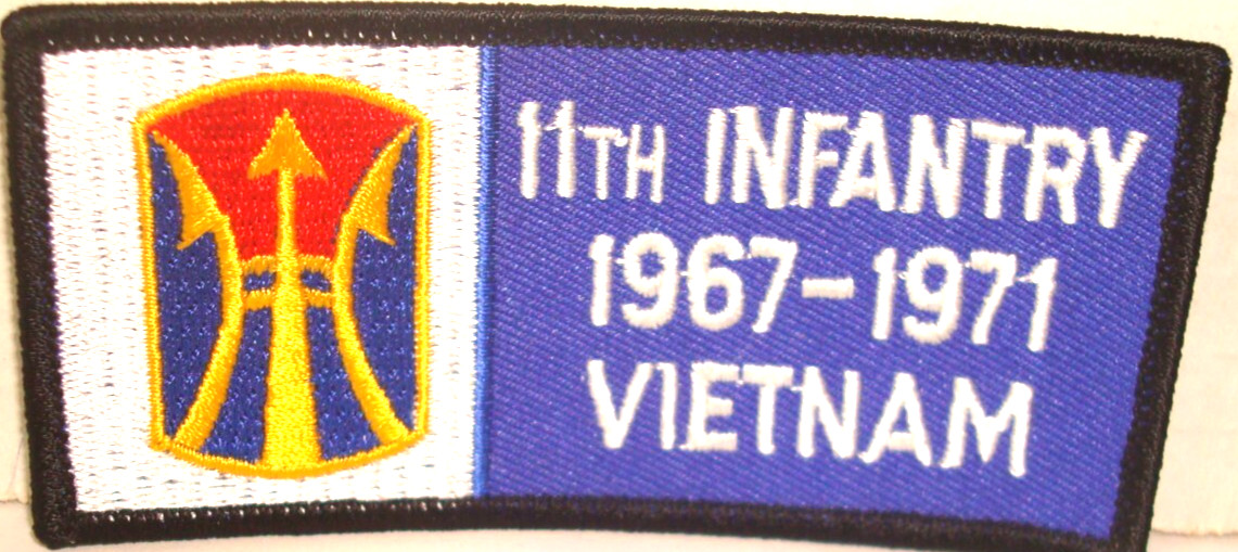 11TH INFANTY VIETNAM   VETERAN PATCH  4 inch