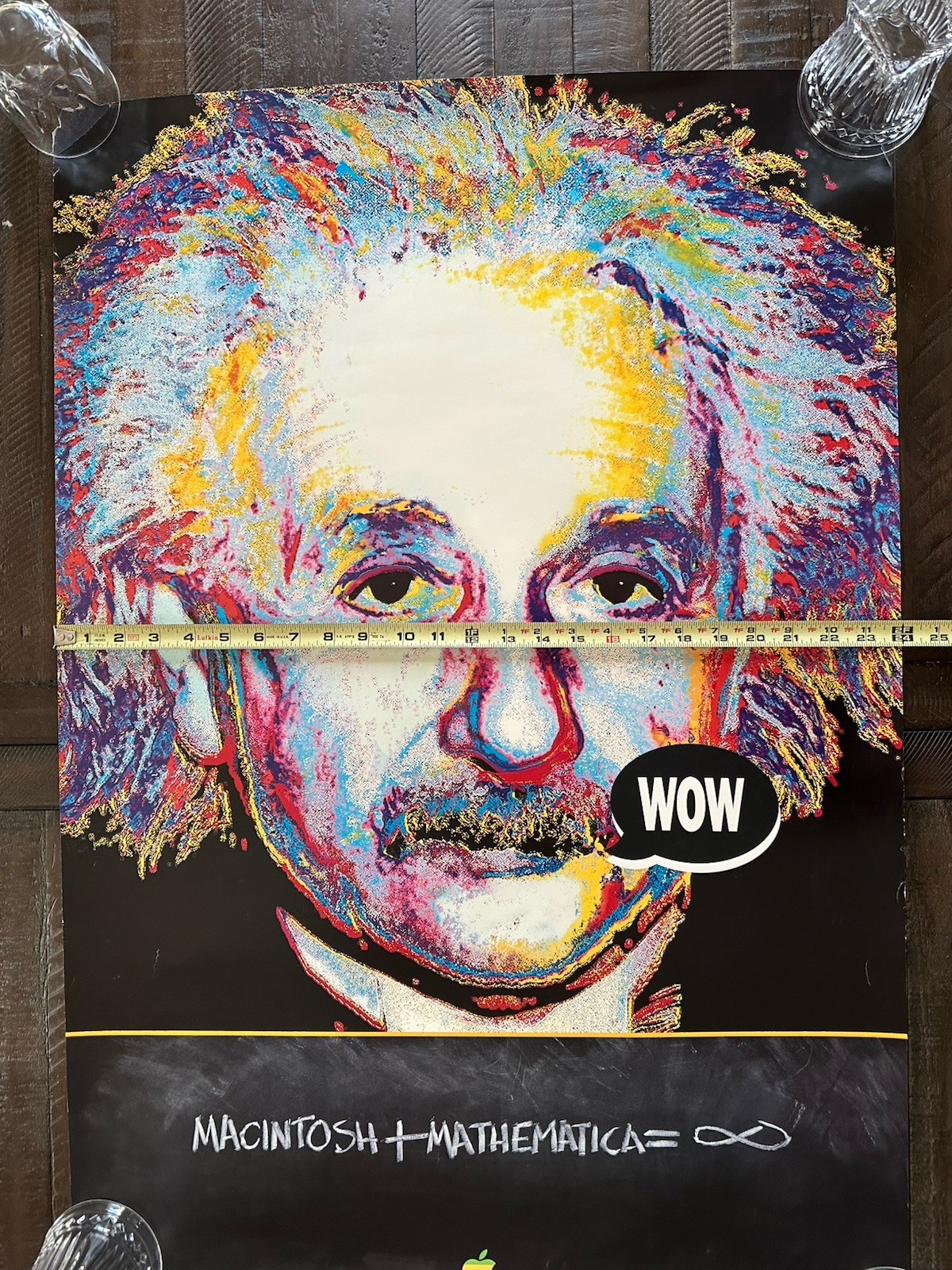 Vintage 1988 Macintosh Apple Computer Albert Einstein Poster 35x24 Advertisement