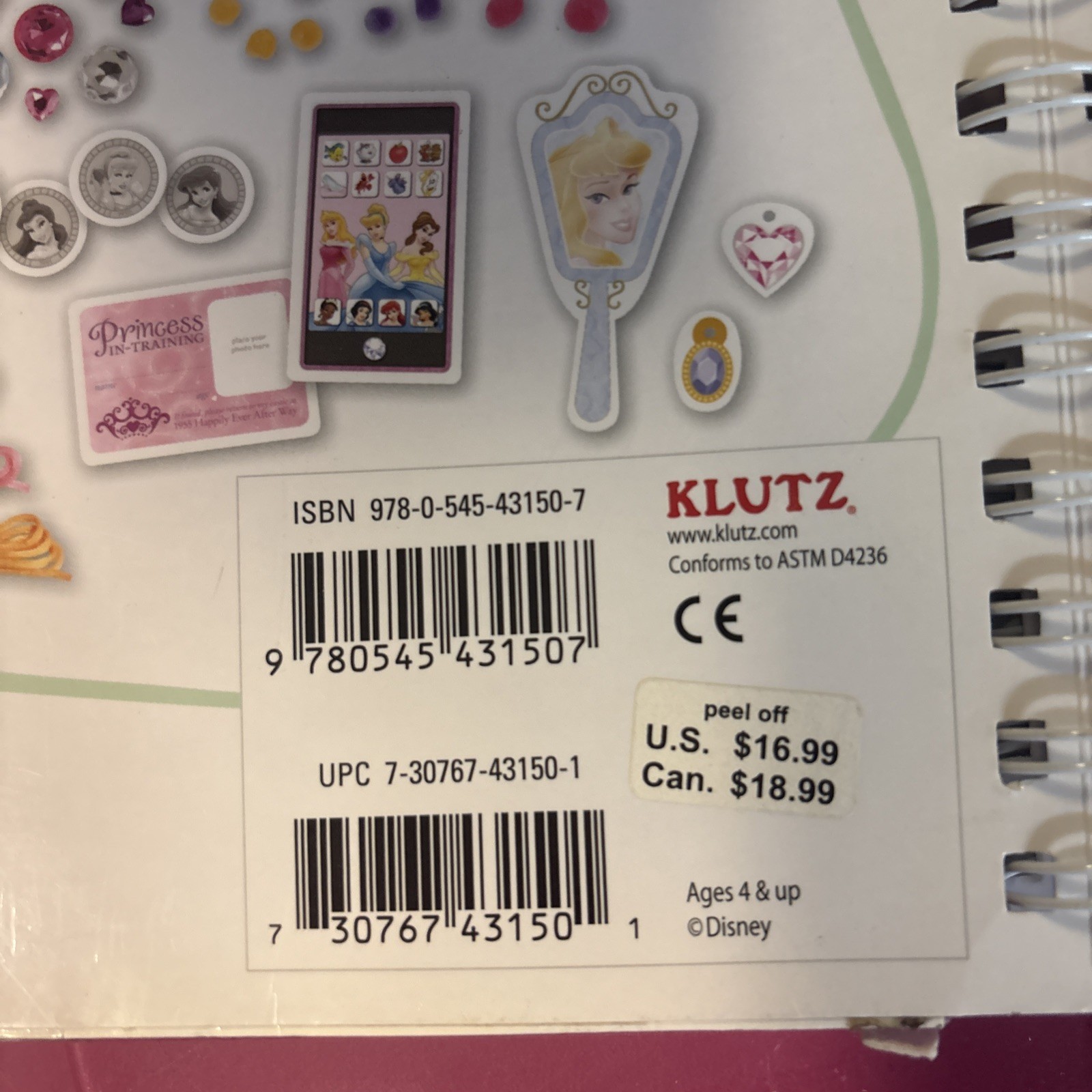 Klutz Craft Disney Princess Paper Purses Nib