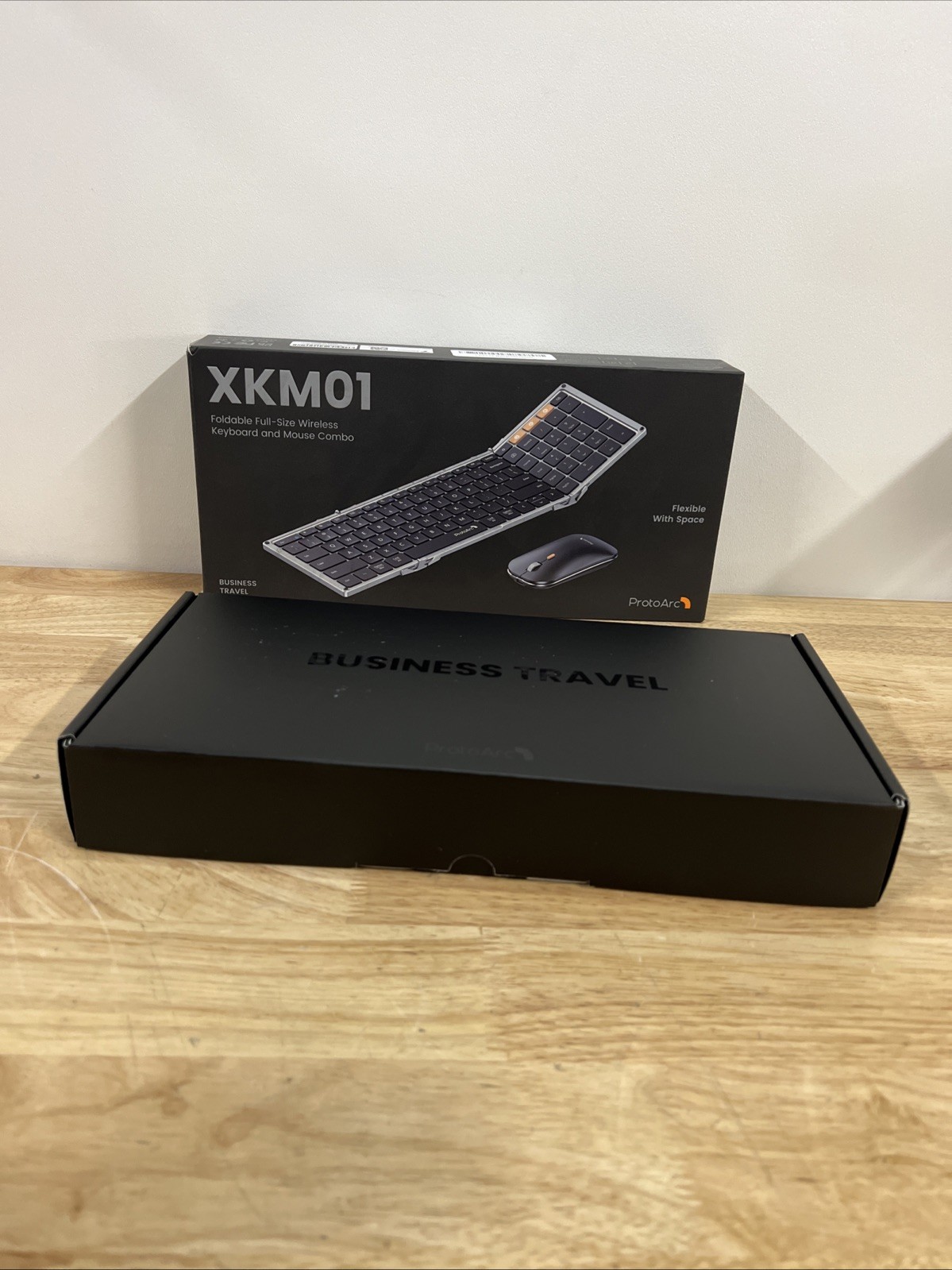 ProtoArc Foldable Keyboard and Mouse XKM01 True Full-Size Folding - Used