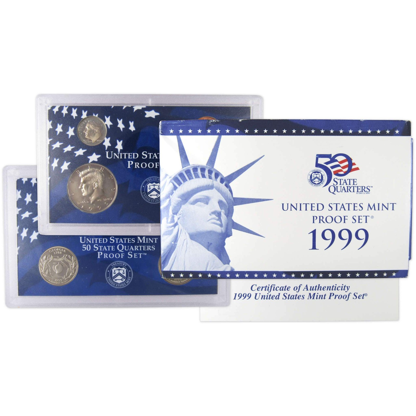 1999 Clad Proof Set U.S. Mint Original Government Packaging OGP COA