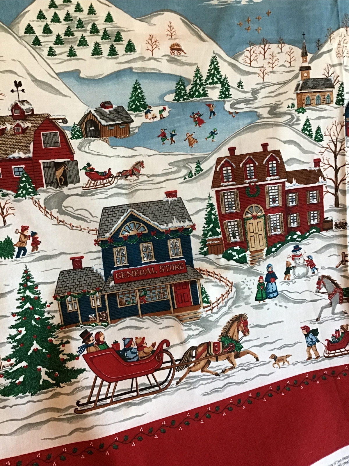 Vip Screen Print Home For The Holidays Winter Scene Panel