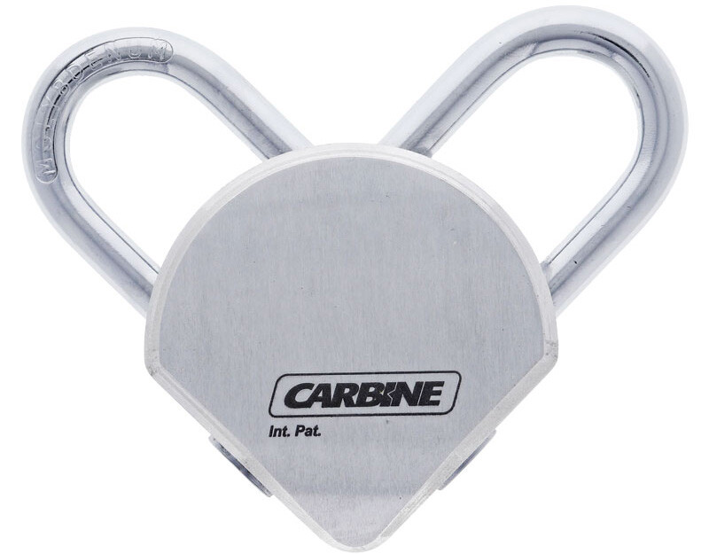 Carbine Dual Shackle Padlock. 2 Separate Key Users Can Open Lock