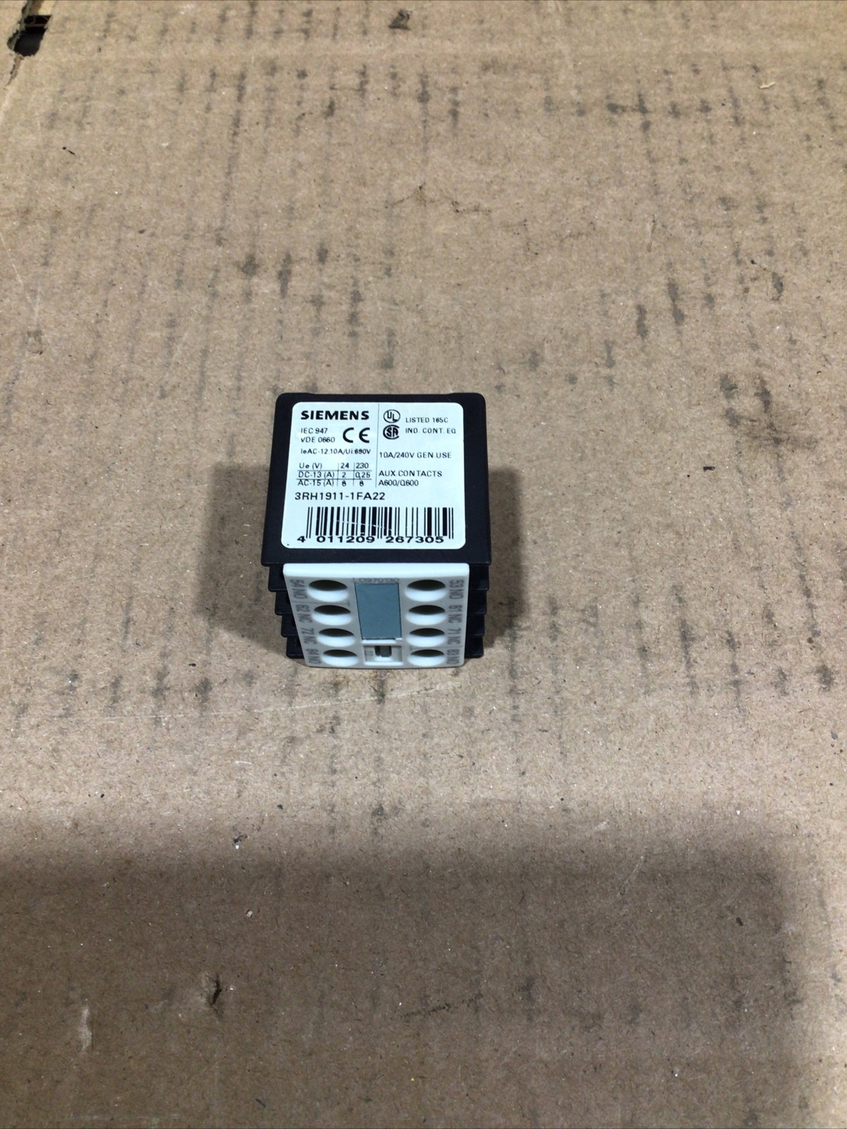 Siemens, 3RH1911-1FA22, Auxiliary Aux Contact Block Starter