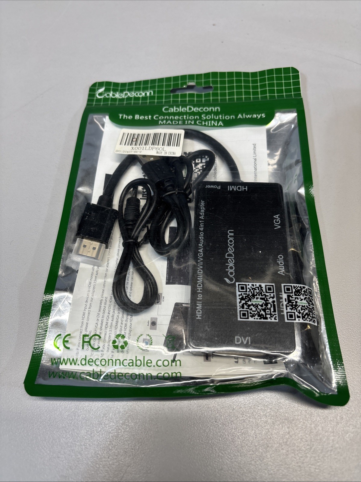 Cable Deconn HDMI To HDMI/Dvi/VGA/Audio 4 In 1