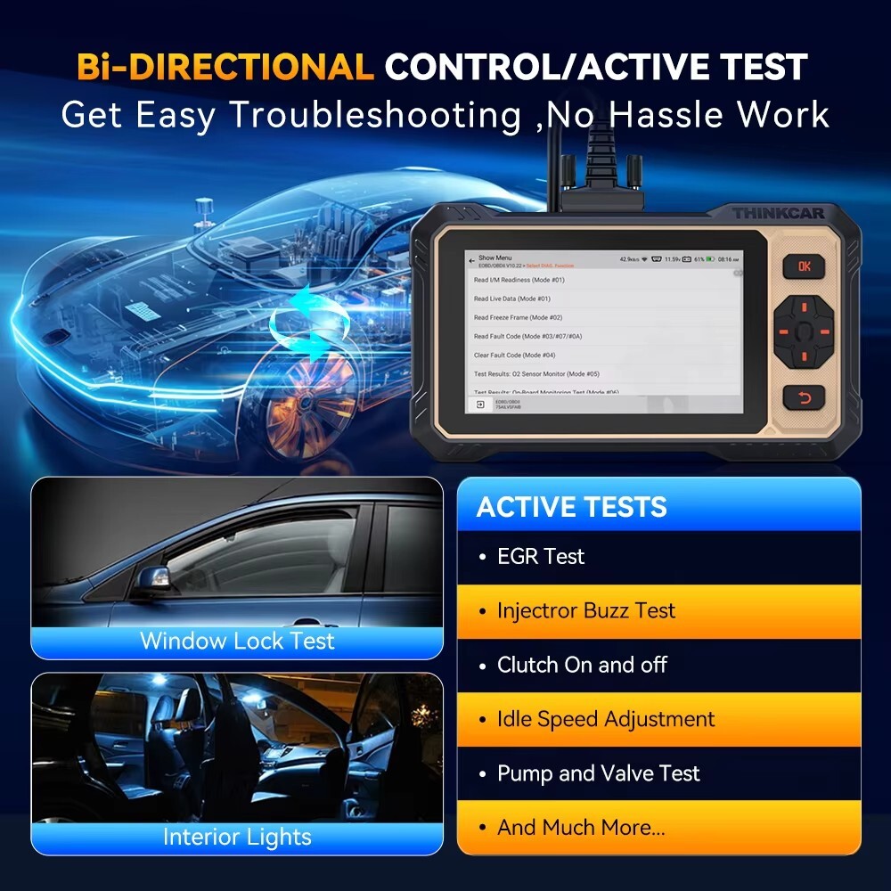 ThinkScan 662 Lifetime FREE Update Scanner ABS SRS 4-System Diagnose Active Test