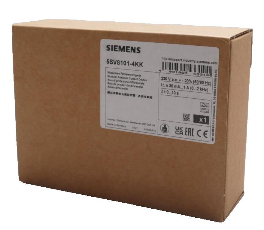 Siemens Modular Residual Current Device 5SV8 101-4KK | 5SV8101-4KK