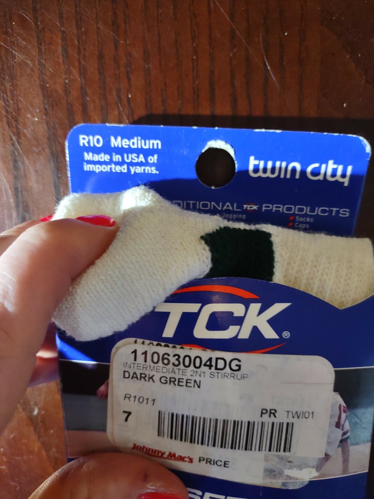 TCK Medium Dark Green Stirrup Socks Baseball