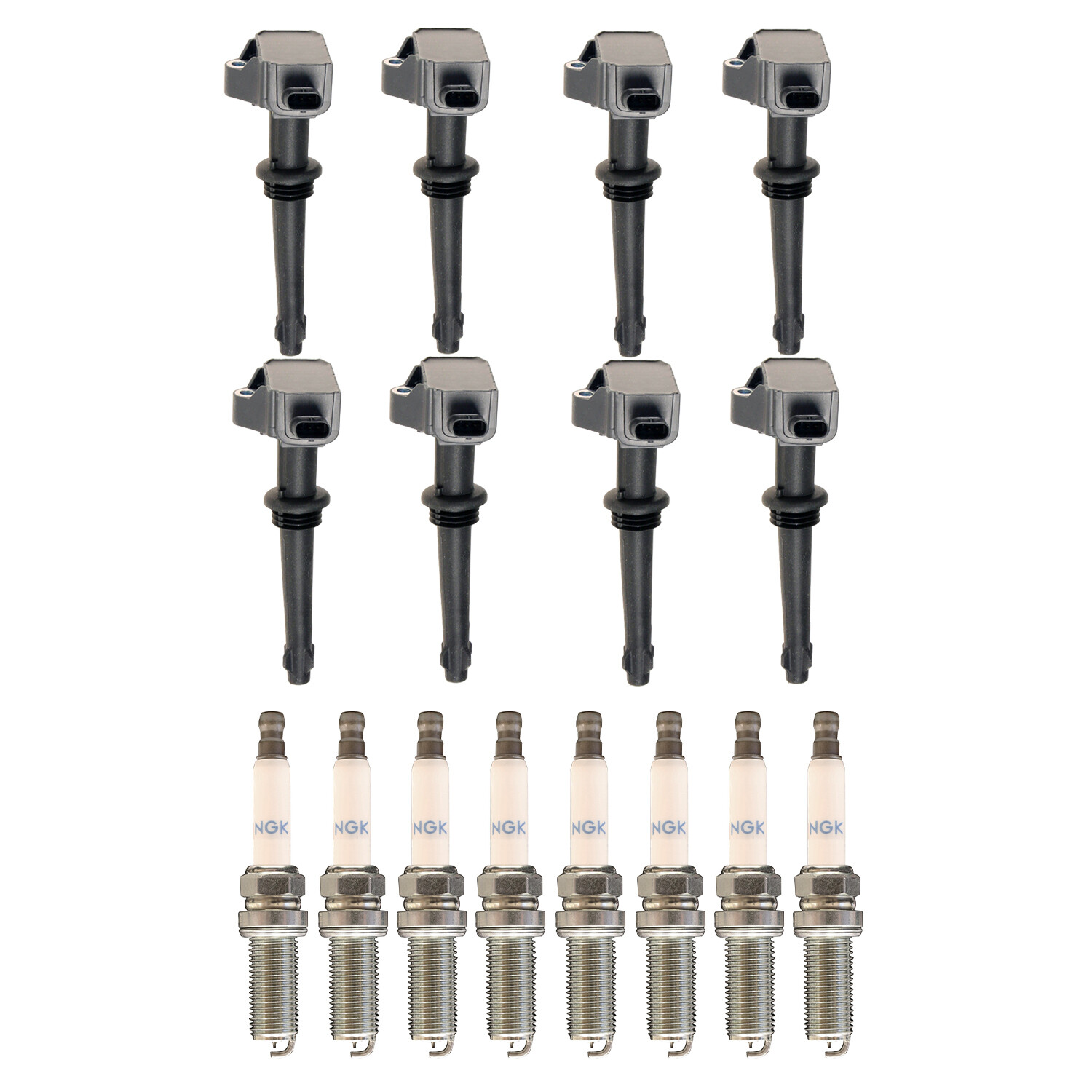 Bosch 8 Ignition Coil NGK 8 Laser Iridium Spark Plug Kit For LR4 Range Rover V8