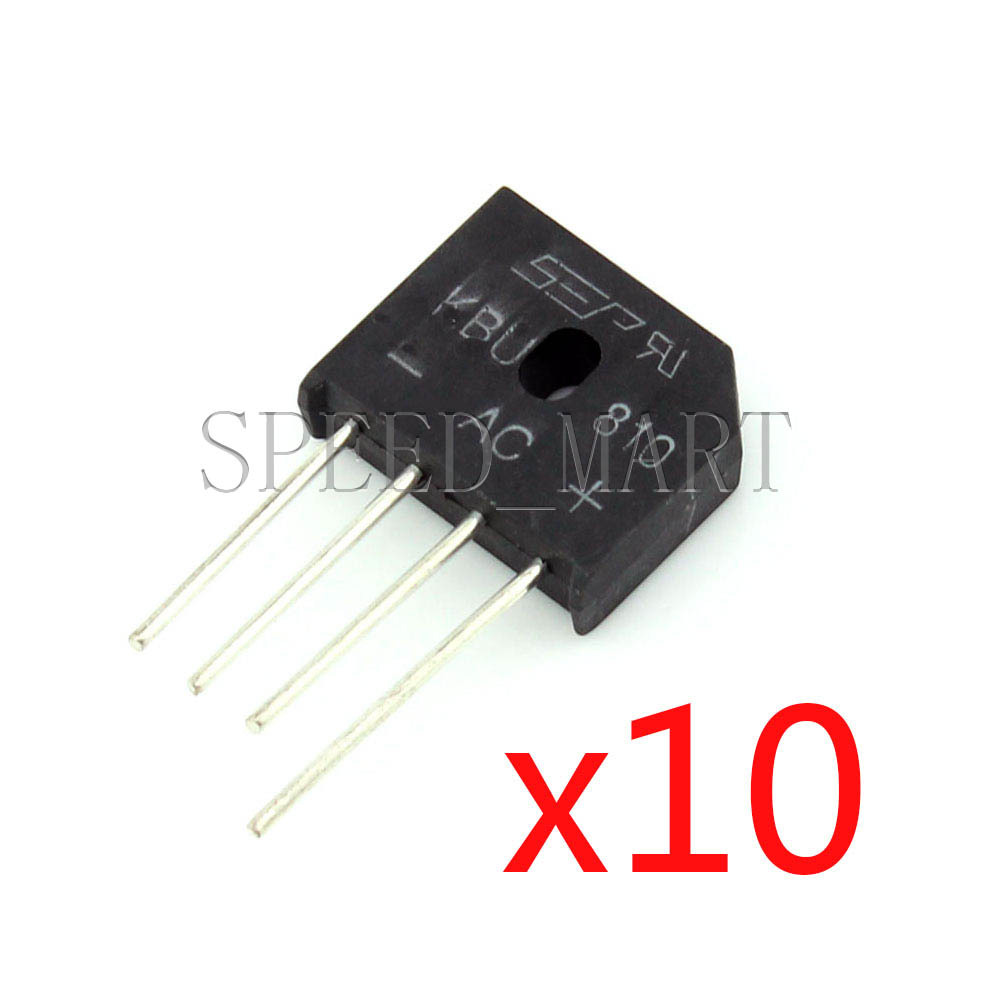 10 pcs KBU810 Bridge Rectifier Gleichrichter 1000V AC change DC 8A KBU-810