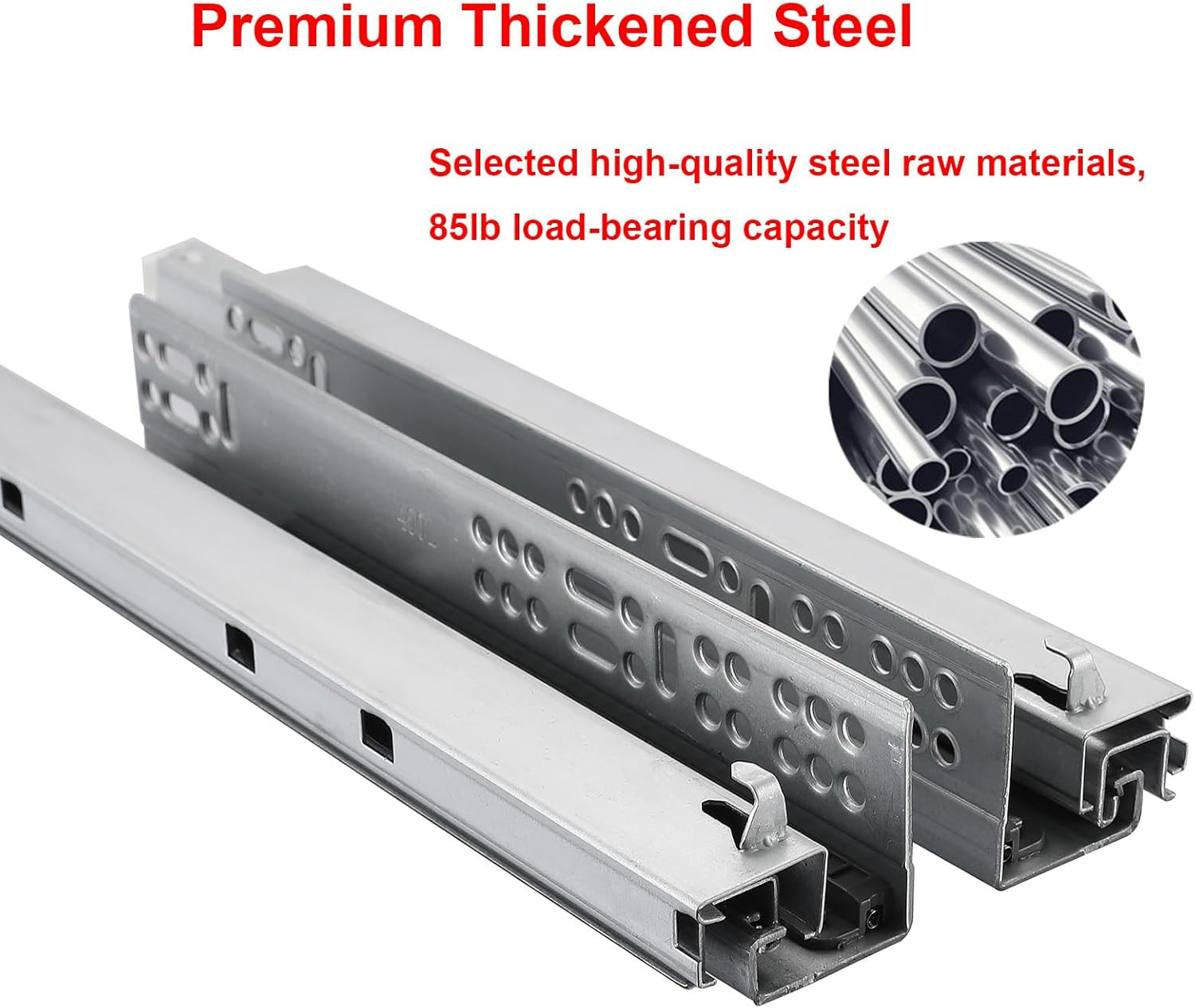 6 Pair of 14 Inch Undermount Soft Close Drawer Slides 100LB Load Capacity Full E