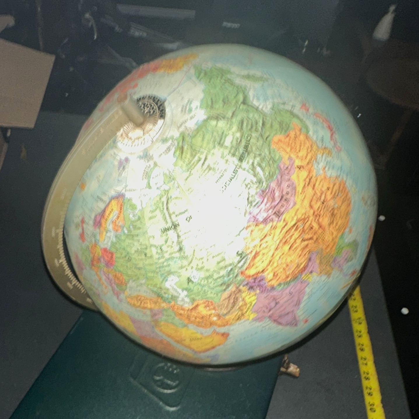 Replogle 12" Tabletop World Globe Rotating Raised Relief w/ Base