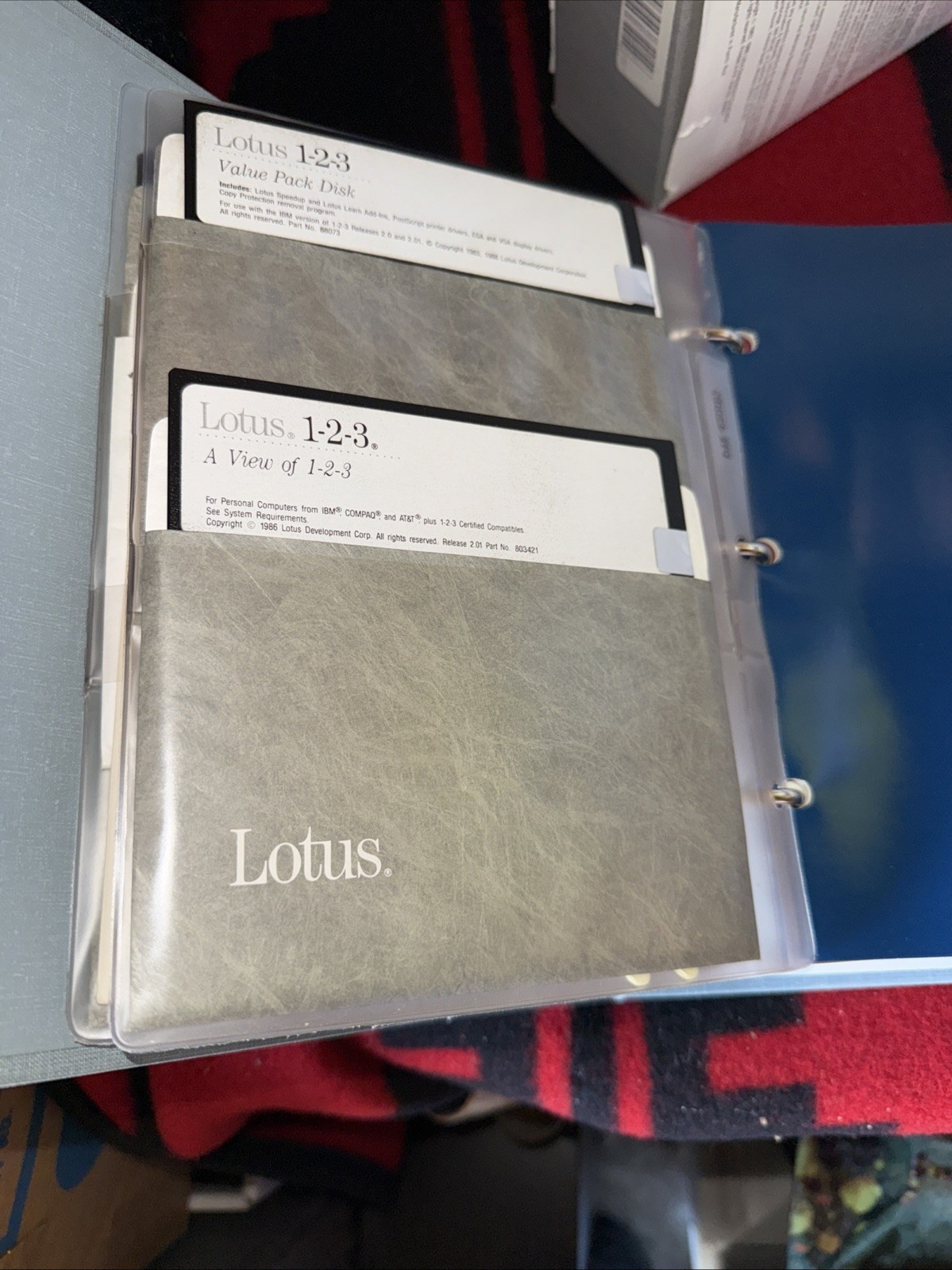 VTG LOTUS 123 1-2-3 Software Release 2.01 Floppy Disk Manual Reference 1986 IBM