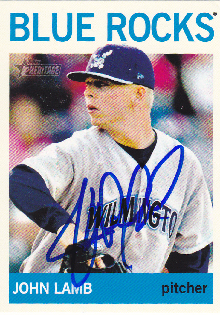 JOHN LAMB WILMINGTON BLUE ROCKS SIGNED CARD CINCINNATI REDS LOS ANGELES ANGELS