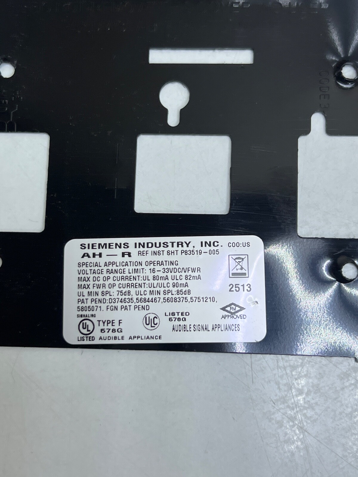 (LOT 4 PCS) SIEMENS AH-R 500-636003 FIRE ALARM