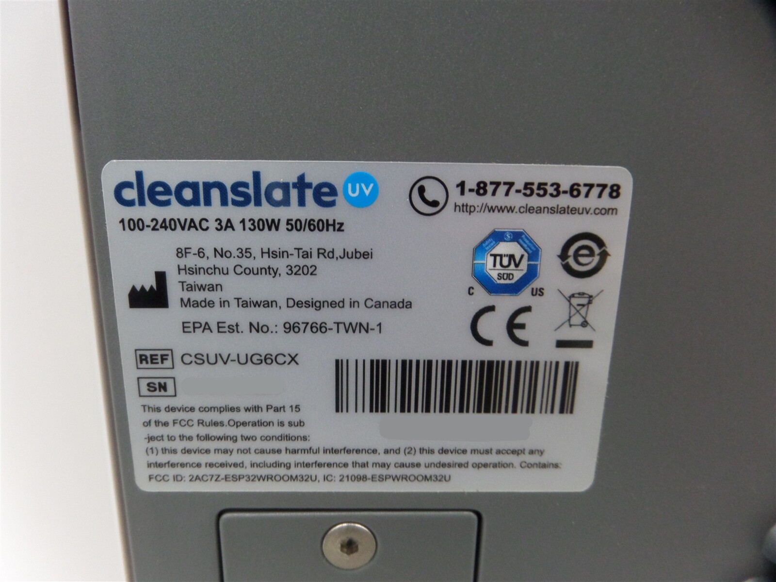 CleanSlate UV CSUV-UG6CX UV Mobile Device Sterilizer System