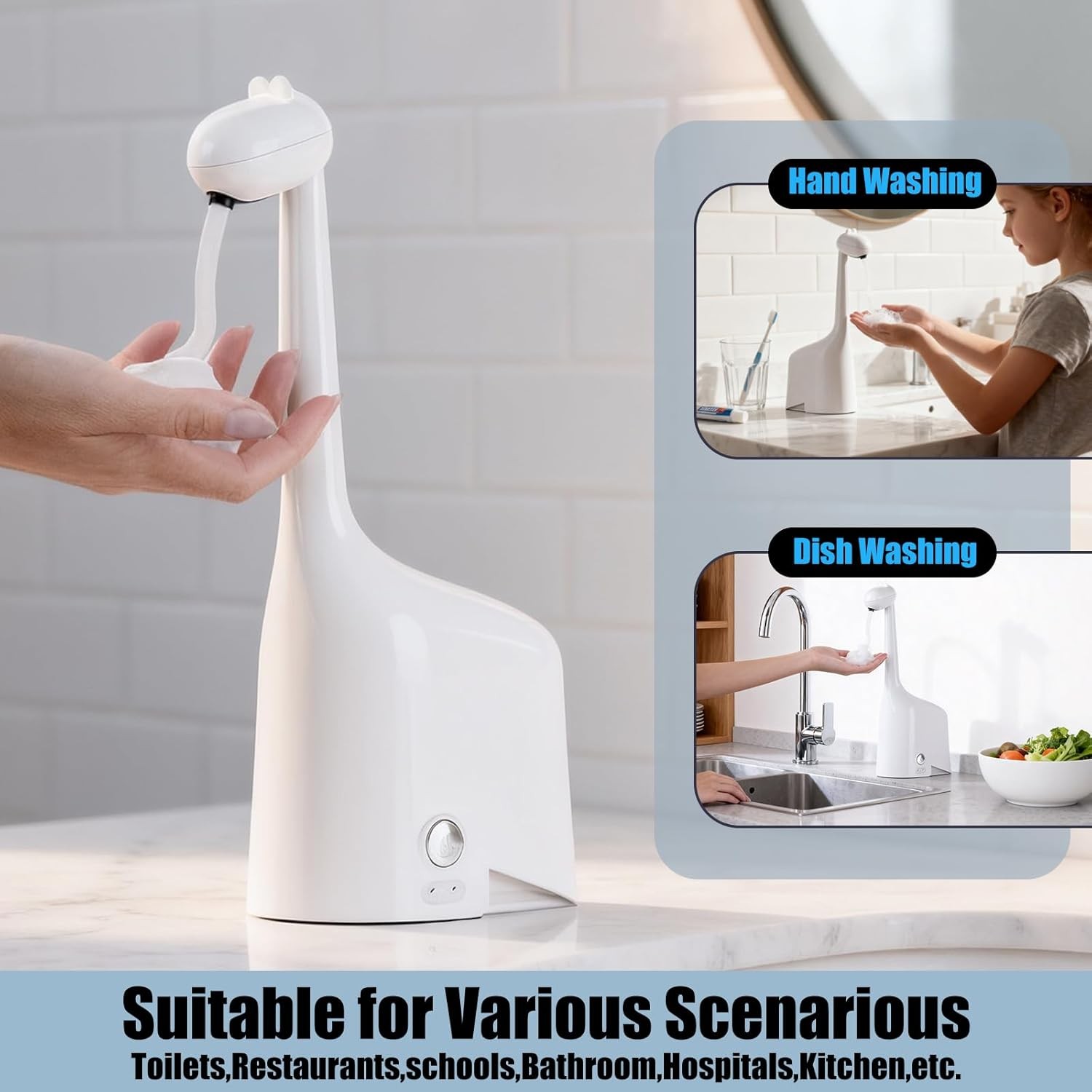 Automatic Foaming Soap Dispenser,10oz/300ml Touchless Smart