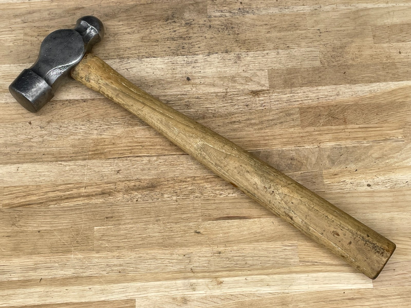 Vintage STANLEY 1-1/2lb Ball Pein Hammer Engineer Blacksmith Tool