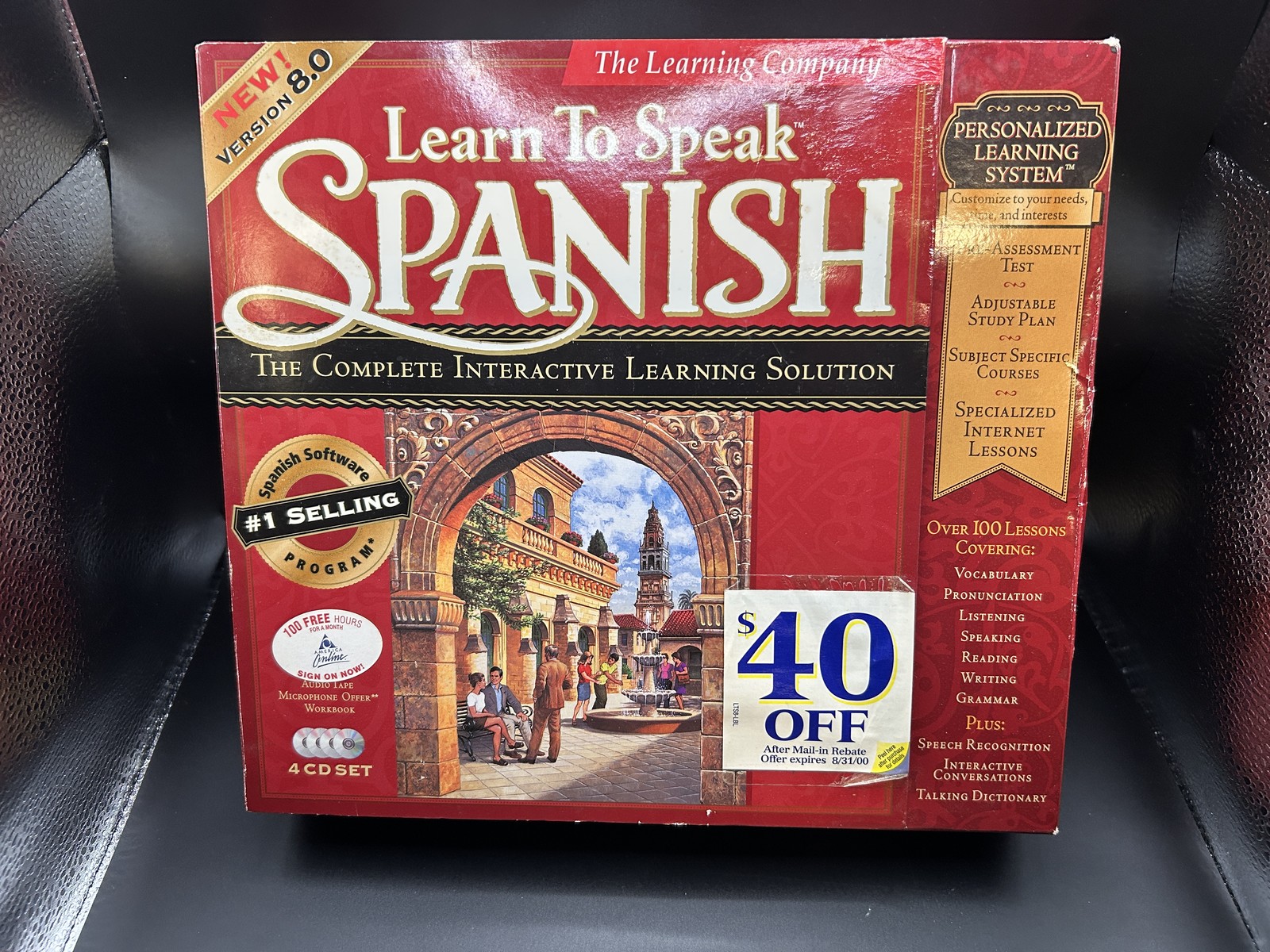 Learn To Speak Spanish Version 8.0 The Learning Company 4-CD Set PC Software