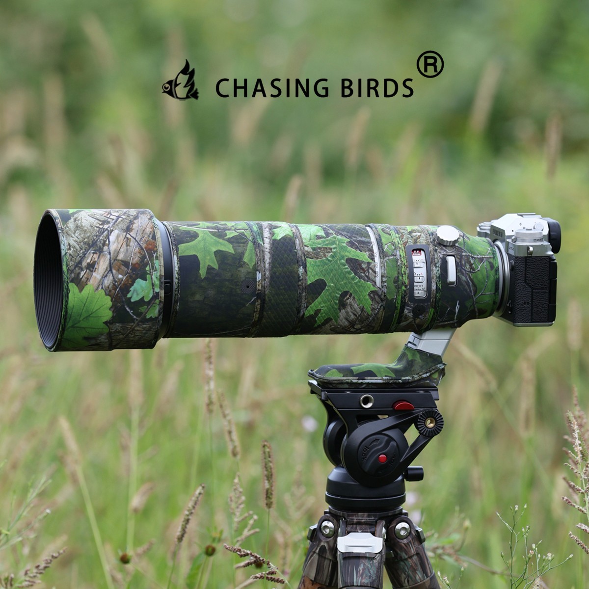 CHASING BIRDS Version IV lens camouflagecoat for Fujifilm XF 150-600mm F5.6-8 R