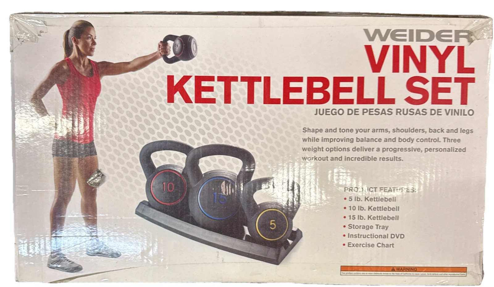 NEW Weider (30lbs)Training Kettlebell Set include 5LB 10LB 15LB