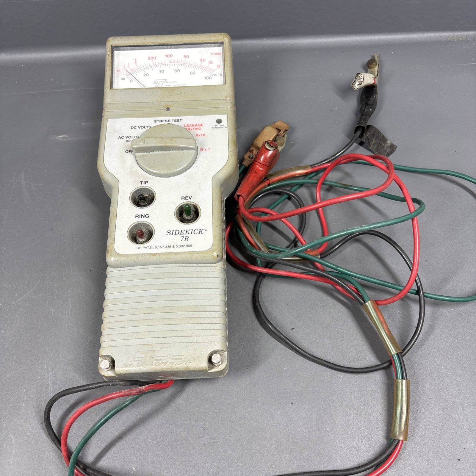 Tempo Research Sidekick 7B Telephone Line Tester Leakage Stress Meter Untested