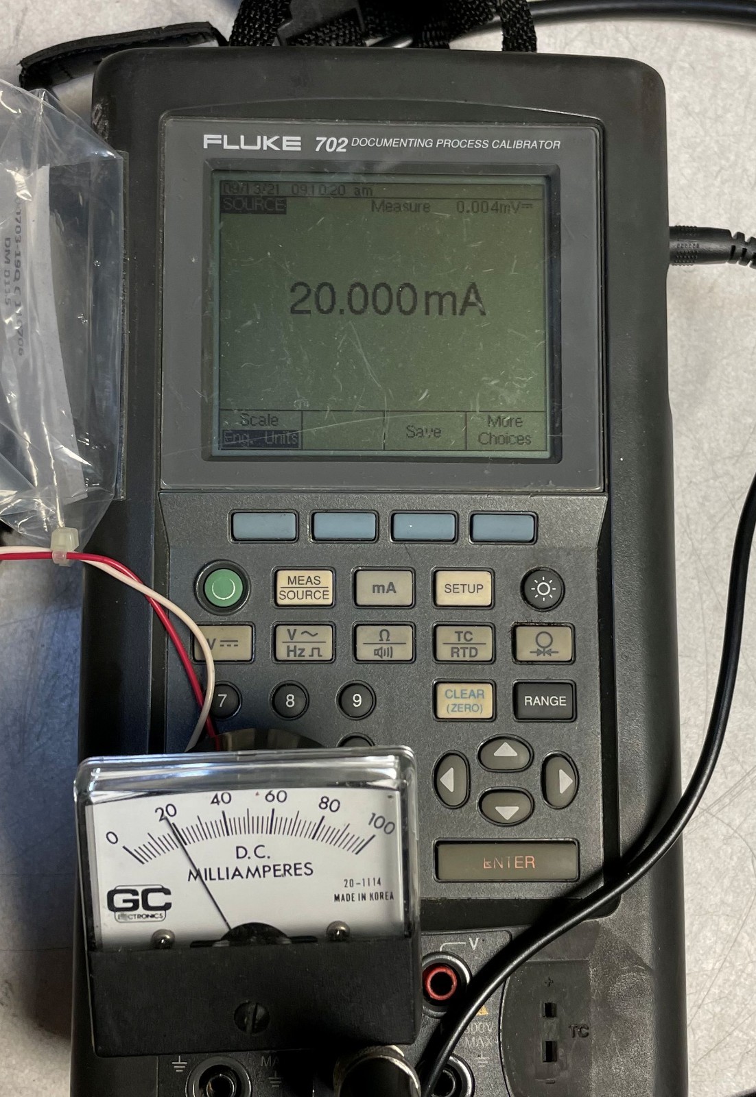 GC Model 20-1114 DC 100 mA Meter 2.25" x 2.0"