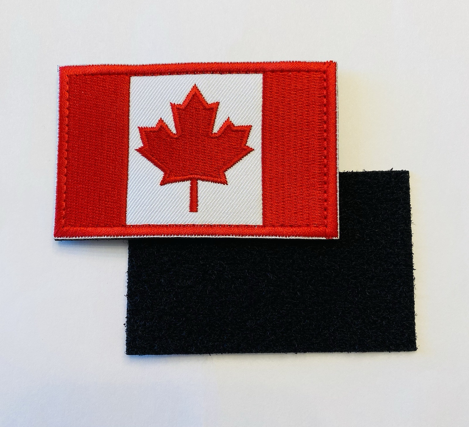 CANADA CANADIAN MAPLE LEAF FLAG HOOK & LOOP EMBROIDERED PATCH**FREE SHIPPING**