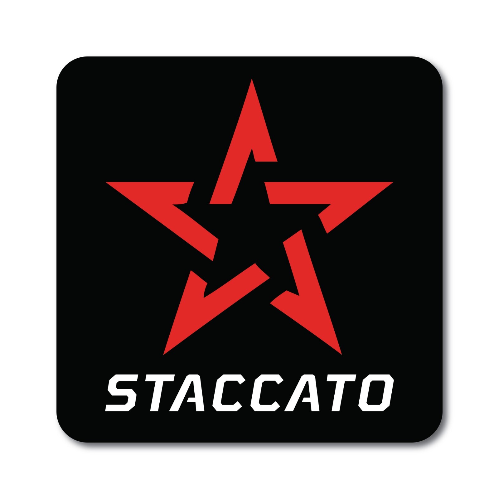 Staccato Aluminum Sign 18in x 18in - Mancave Gun Room Wall Art