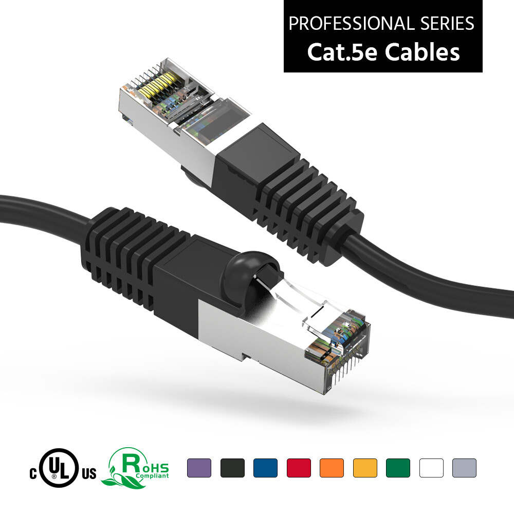 100'FT FTP Shielded CAT5'e Network LAN Patch Cable Copper Ethernet CMX Outdoor
