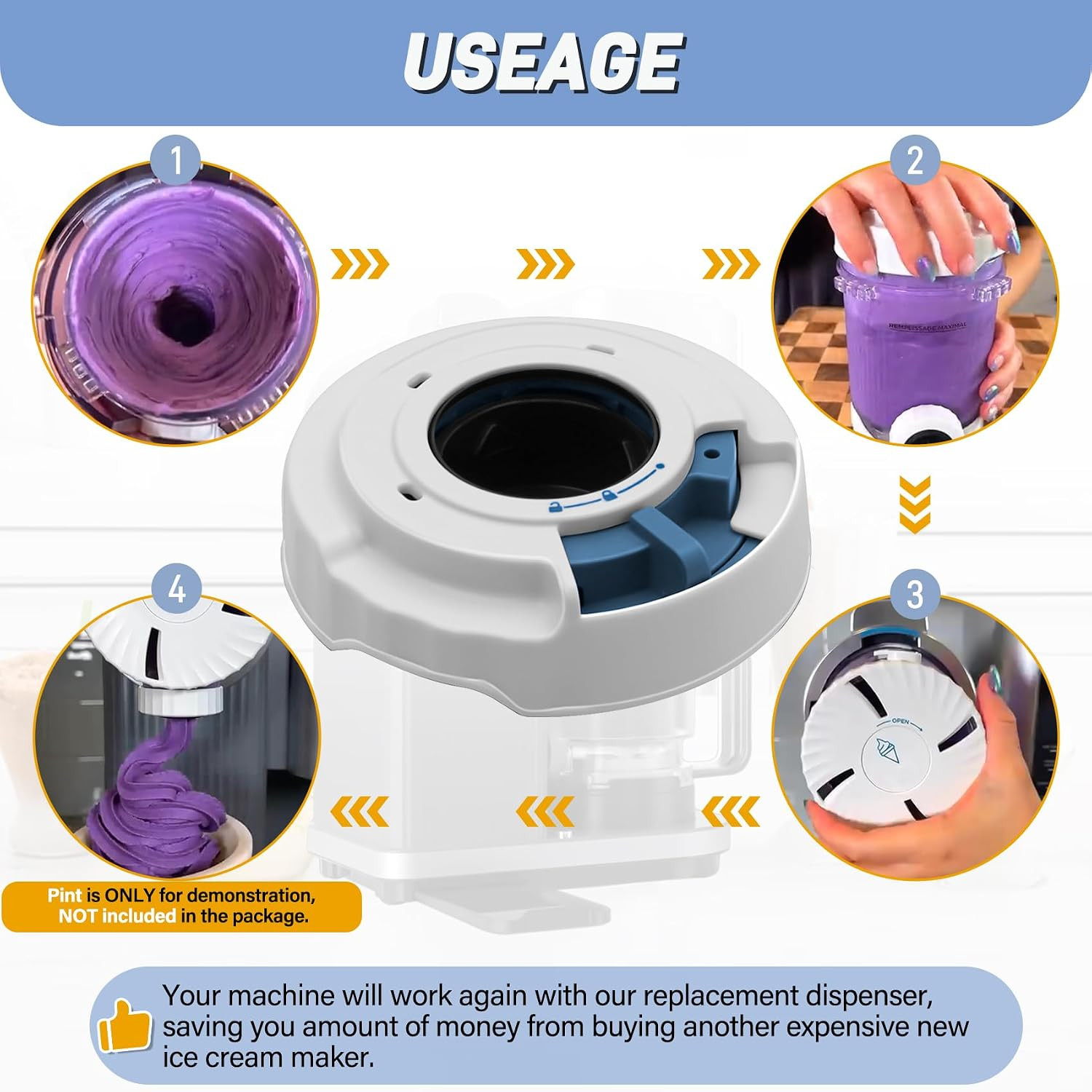 NANOBABY Dispense Lid and Press Assembly Replacement Compatible with Ninja