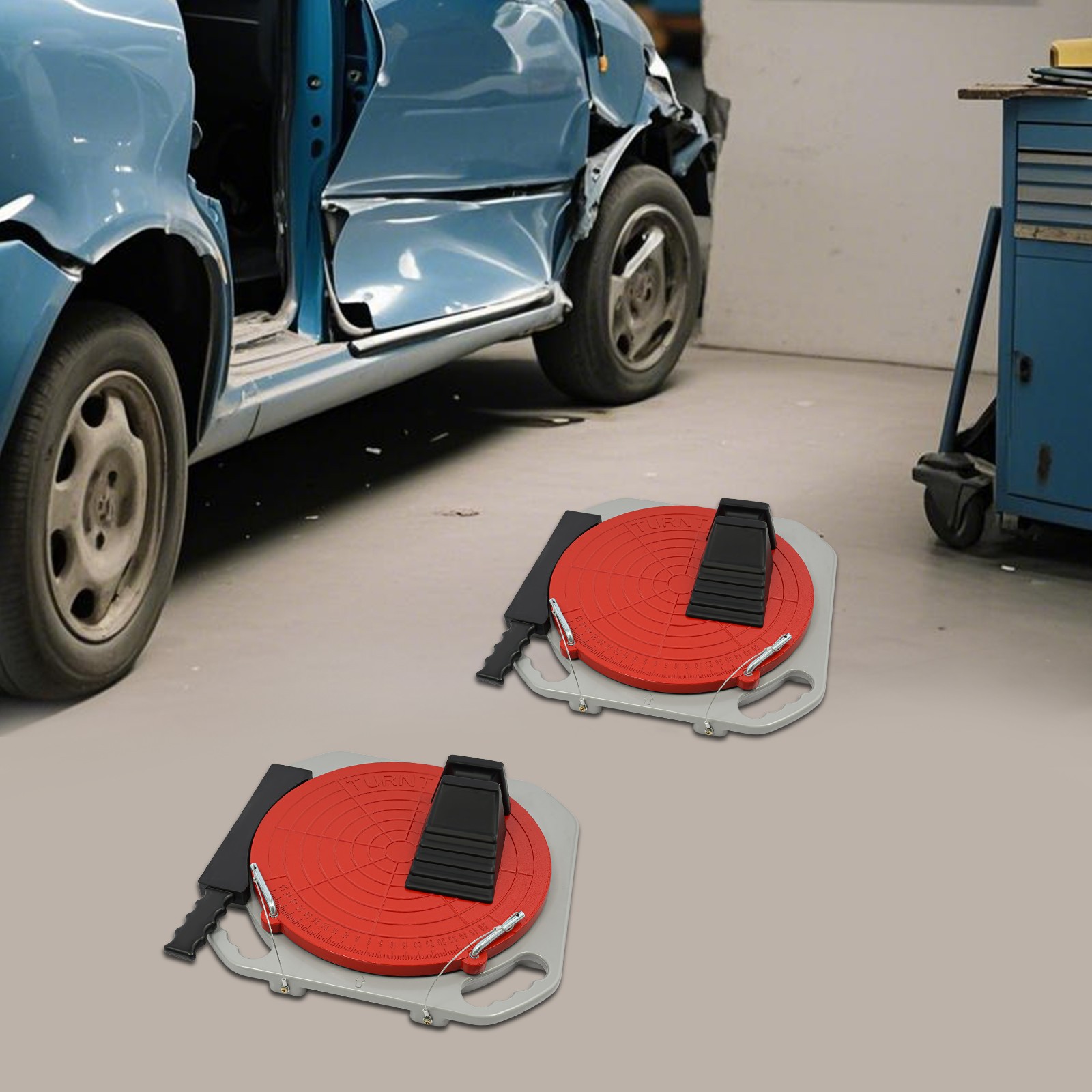 2Pcs Wheel Alignment Turn Plates Wheel Alignment Tool 360° Rotating 6613.87lbs