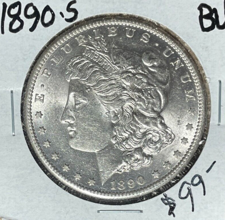 1890-S MORGAN SILVER DOLLAR ~BU ~NICE COIN~