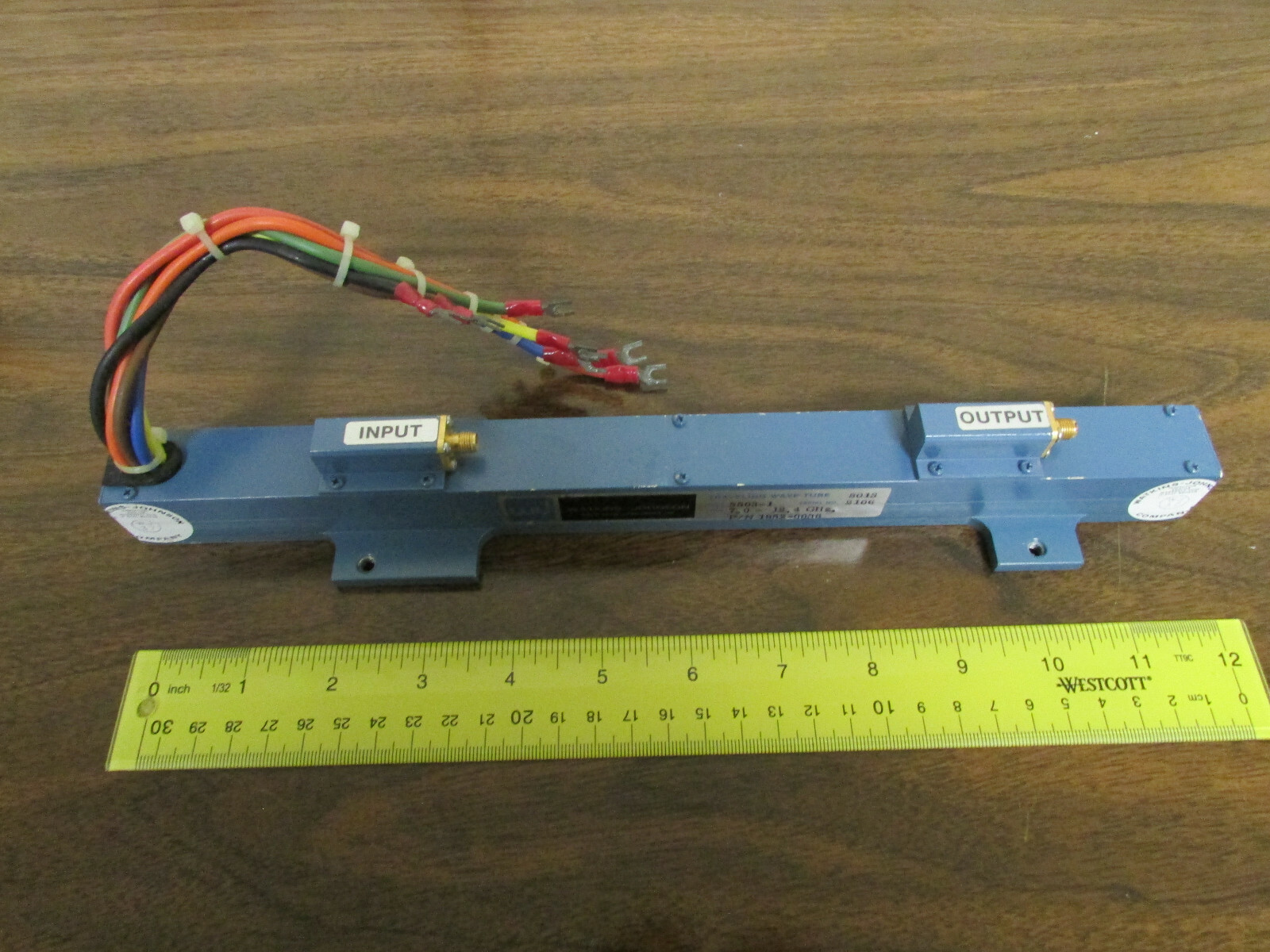 Watkins-Johnson Traveling Wave Tube Model 3503-1 Range is 7.0-12.4GHz