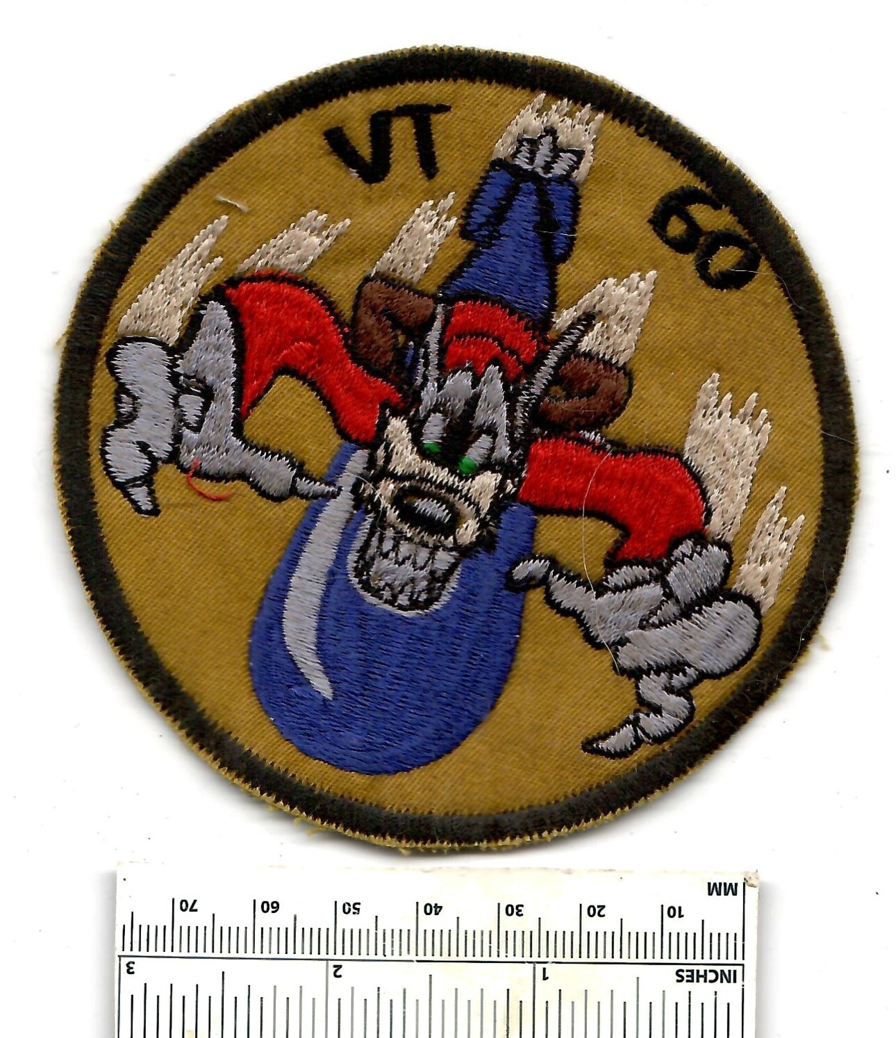 WW2 VT-60 Navy Torpedo Squadron WWII US Shoulder Patch USN Wolves Wolf