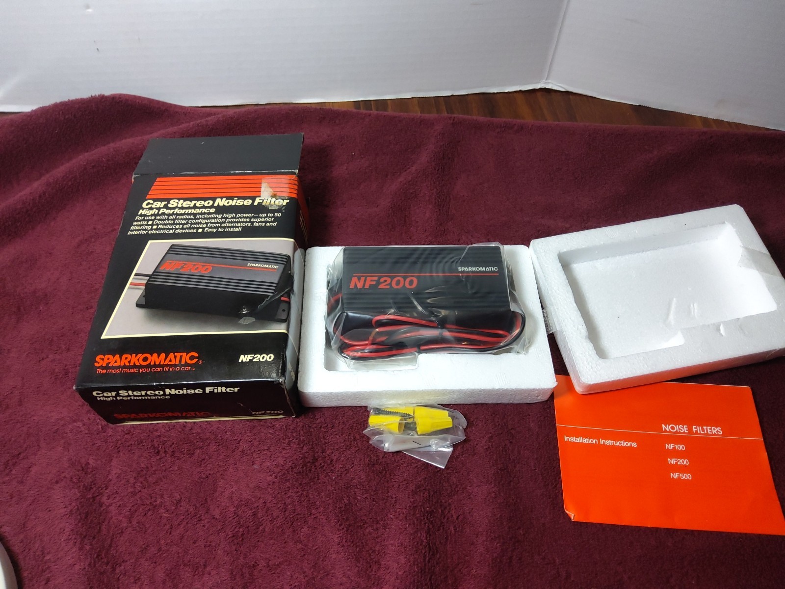NOS SPARKOMATIC NF200 CAR STEREO NOISE FILTER