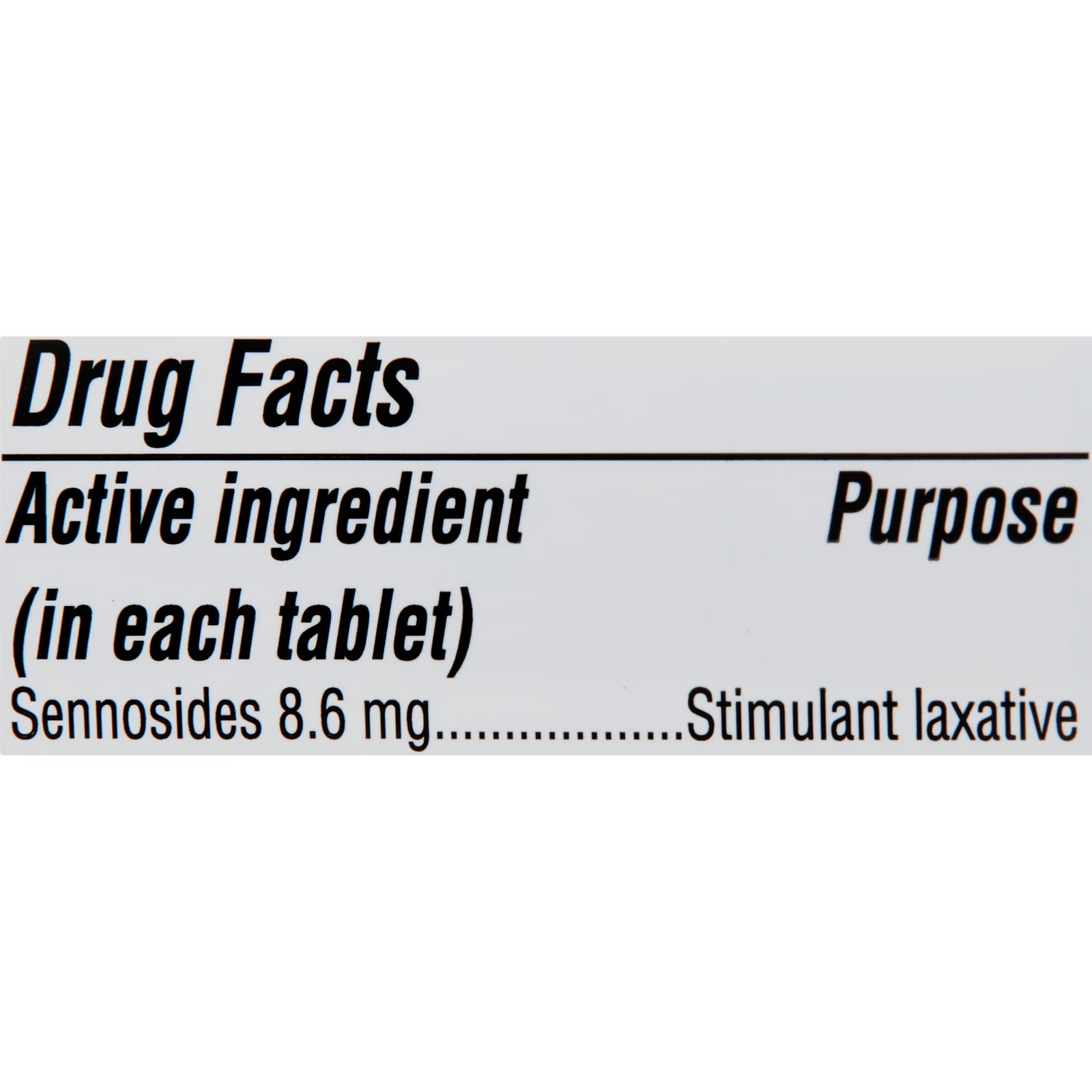 Natural Vegetable Laxative Sennosides 8.6 Mg Tablets, 100 Count