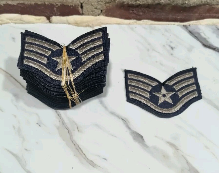Lot Of 20 Vintage US Air Force USAF FEMALE Airman Rank Patch Shoulder Unused NOS