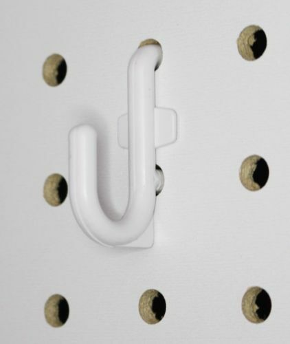 Plastic White J & L Style Pegboard Hooks Kit - 250 Pack PEGBOARD NOT INCLUDED