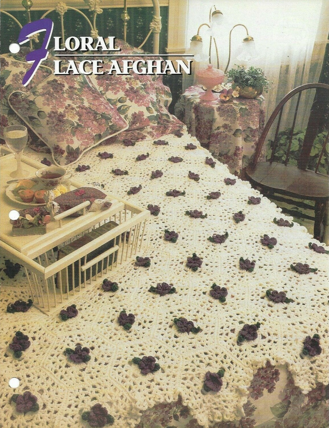 NEW FLORAL LACE AFGHAN ANNIE'S CROCHET QUILT & AFGHAN CLUB PATTERN INSTRUCTIONS