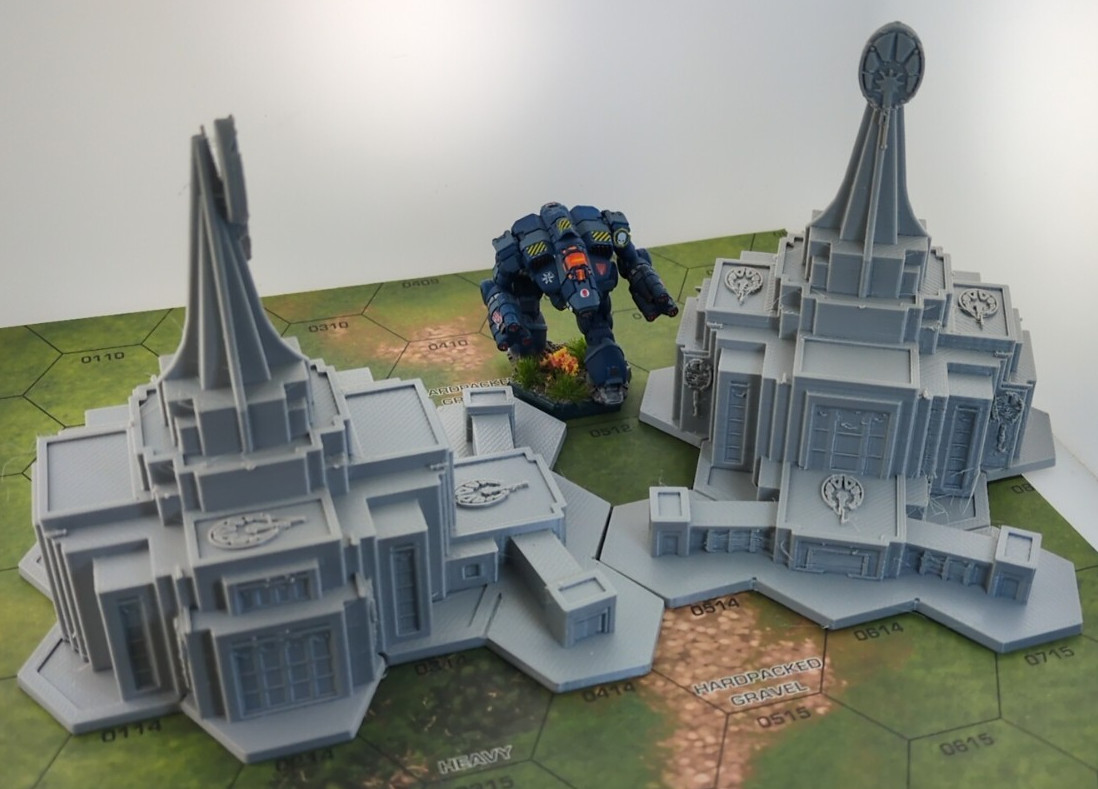 2 Comstar Temples hex 6mm terrain FAST SHIP|Alternate Wargaming Miniature