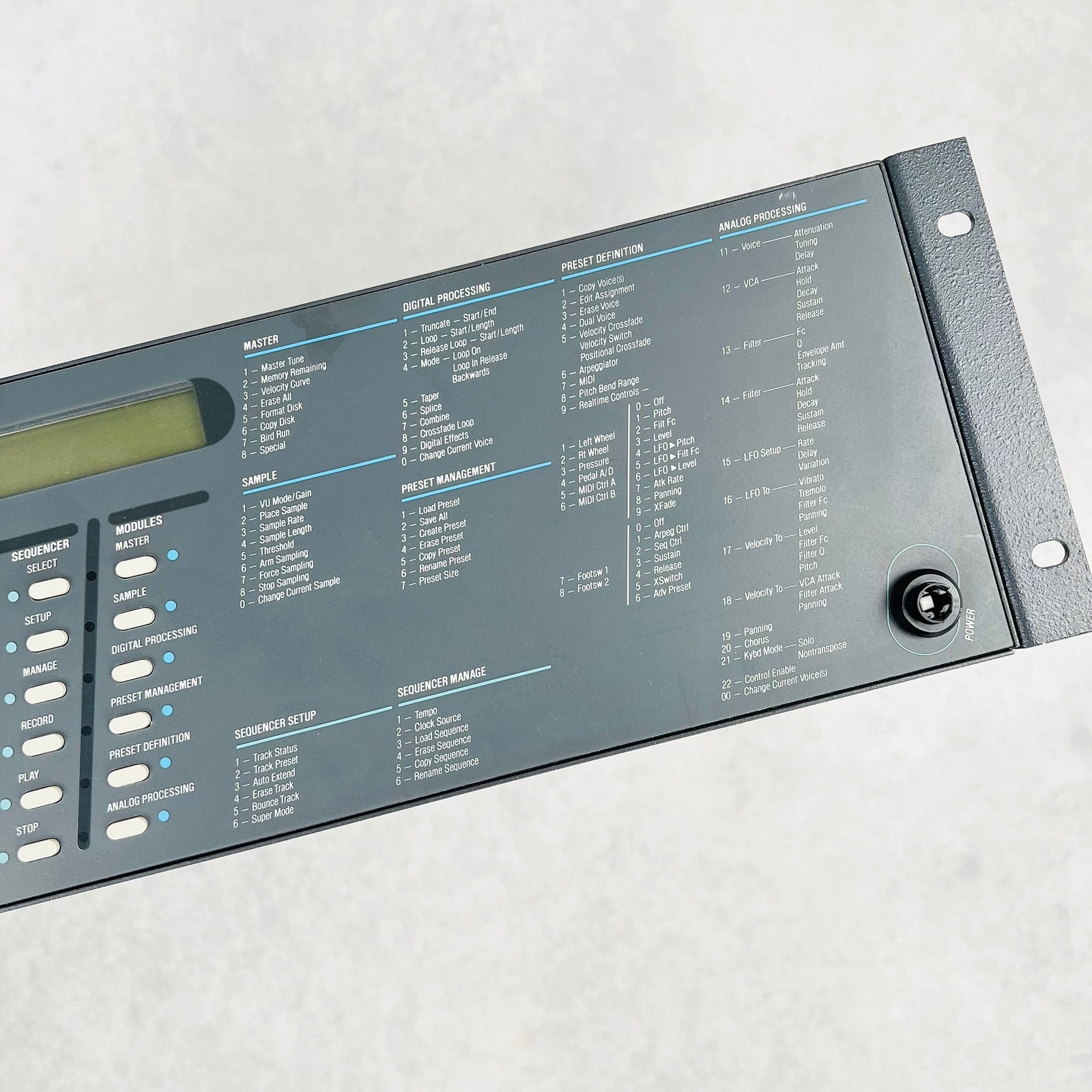 E-mu EMax Model 1020 Rack Mount Digital Sampler 1988