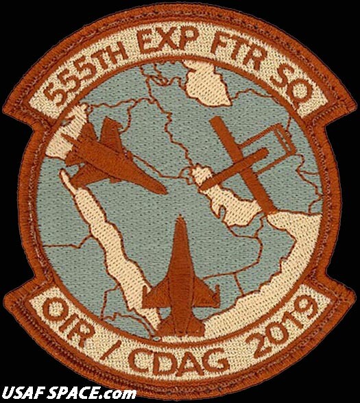 USAF 555TH FIGHTER SQ- COMBINED DEFENSE ARABIAN GULF 2019 - ORIGINAL VEL PATCH