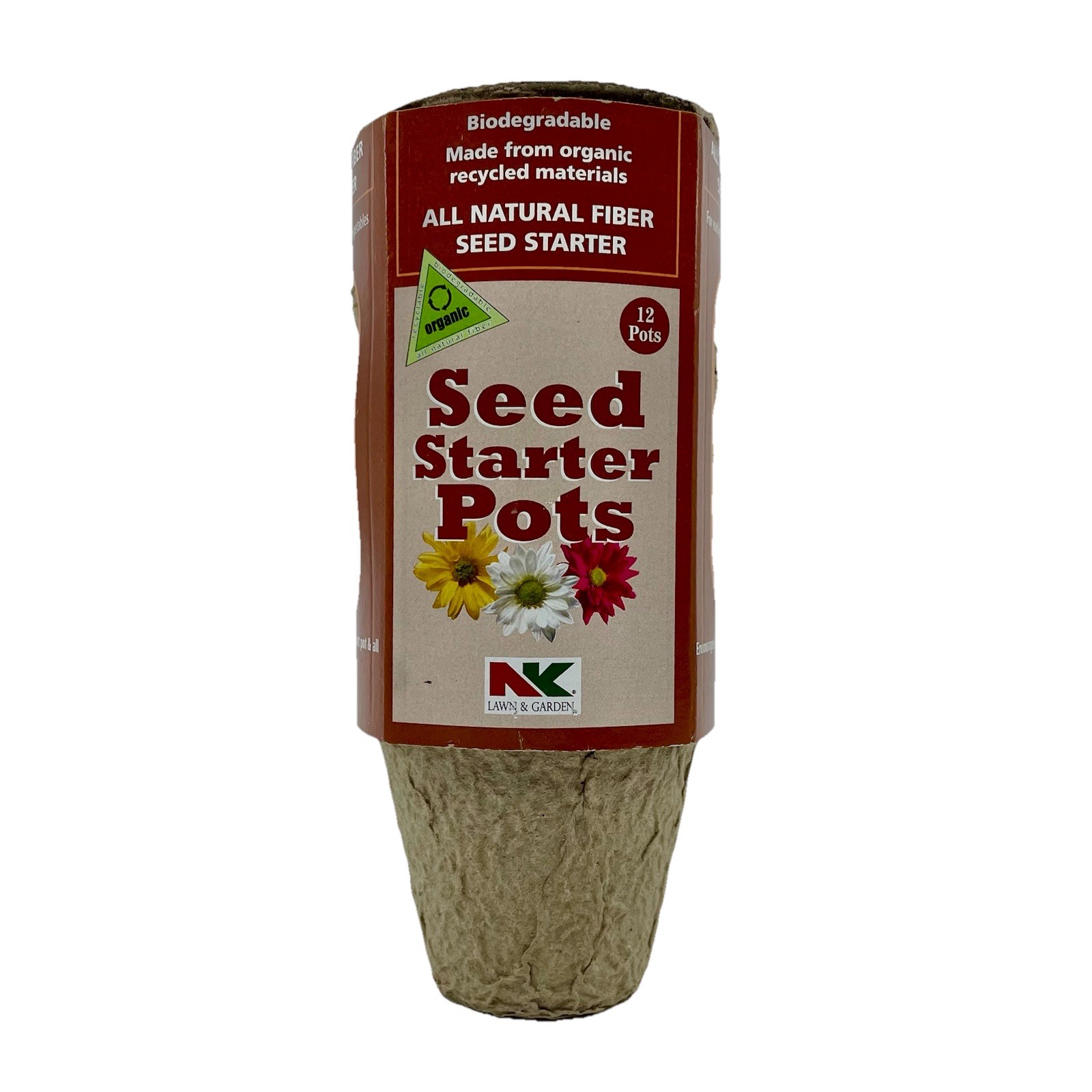 Seed Starter Pots 12 Pack 2.5” Biodegradable Organic Planting Cups Garden