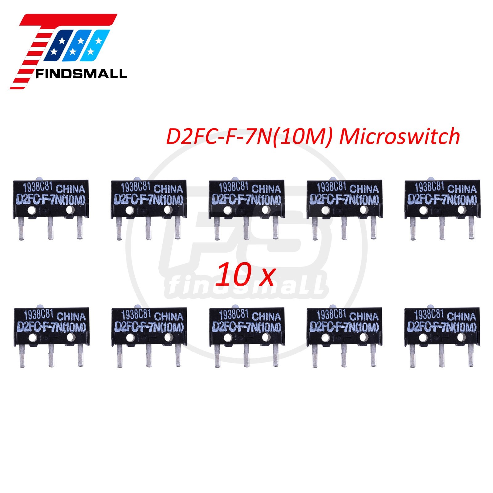 10PCS OMRON Mouse Micro Switch Microswitch D2FC-F-7N(10M) Mouse Button Fretting