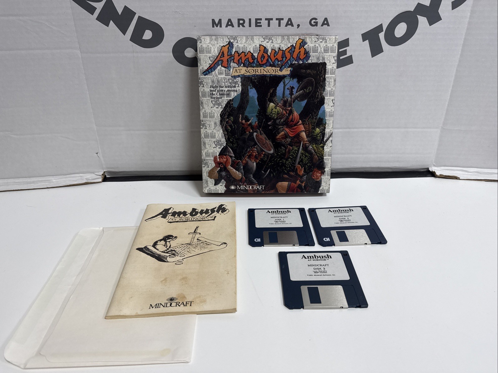 Ambush at Sorinor IBM PC Big Box Game by Mindcraft 3.5"