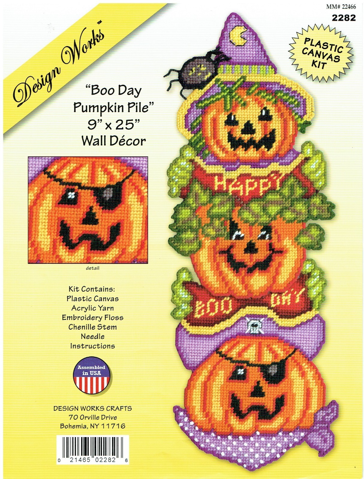 BOO DAY PUMPKIN PILE  Wall Hanging  plastic canvas  PATTERN (#TF0072)