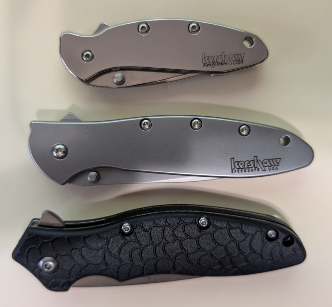 Kershaw Knife Lot: Chive 1600SS NIB + Oso Sweet 1830 NIB + Leek 1660ST Ken Onion
