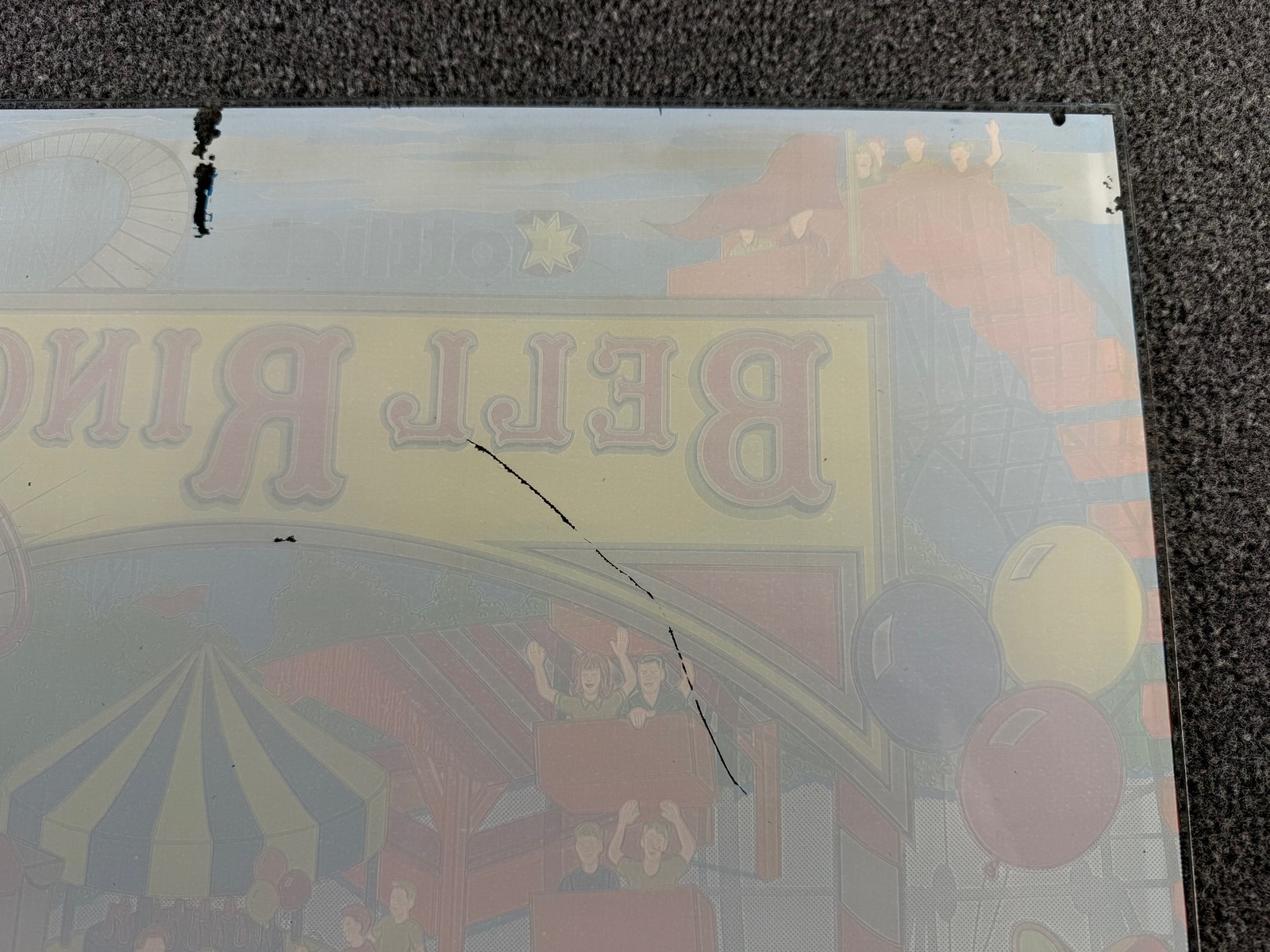 Gottlieb Bell Ringer Pinball Machine Game Backglass ORIGINAL
