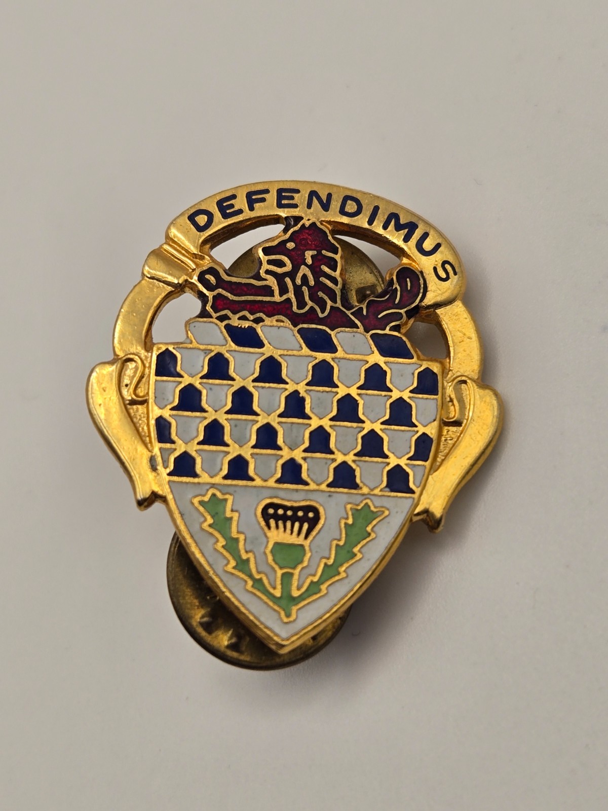 Vintage Army DUI Pin - "Defendimus" 59th Air Defense Artillery Regiment